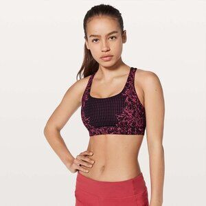 LULULEMON Energy Bra Infinity Energy Bra Glossy Black Size 6